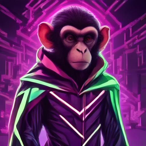 monkey wearing a cape