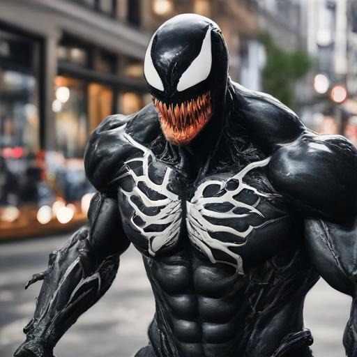 cinematic photo of venom from marvel best quality, realistic style.