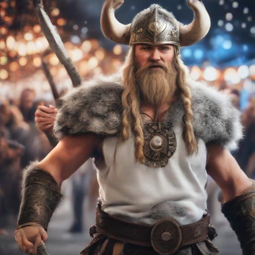 disco viking norse mythology, cinematic photo